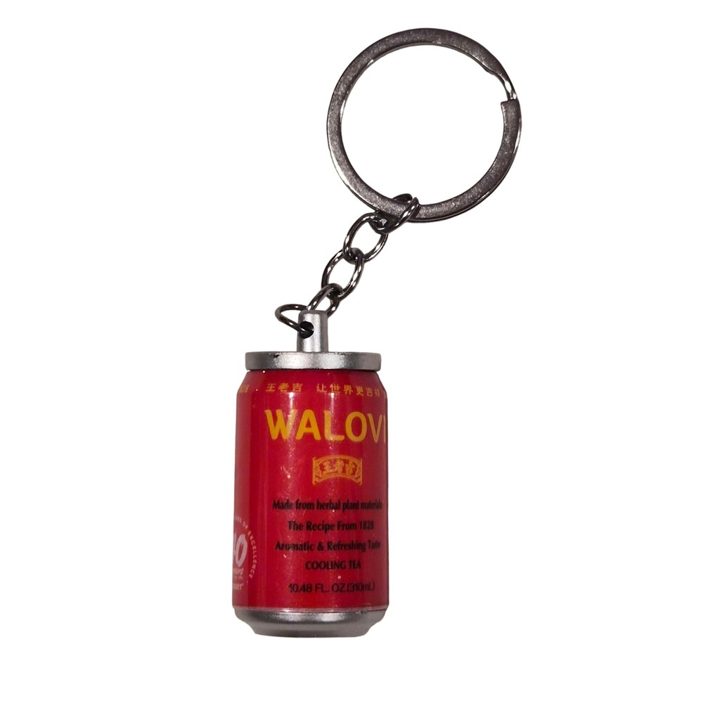 H Mart 40th Anniversary Mini Wanglaoji Walovi Herbal Tea Can Keychain Bag Charm